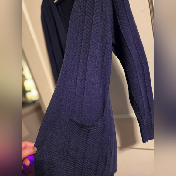 NWOT, Love Ellie, Olla Herringbone Knit Cardigan, Medium, Blue, So Soft!!! - Picture 10 of 15